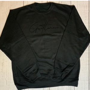 Black On black crew neck
